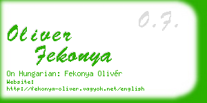 oliver fekonya business card