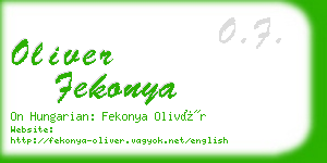 oliver fekonya business card